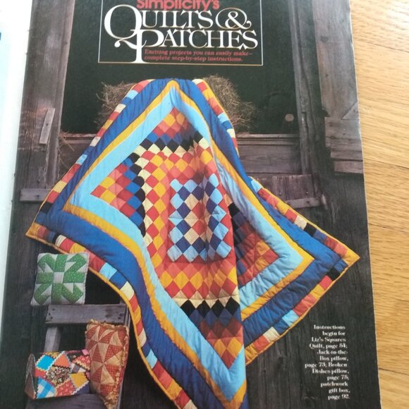 Vintage Quilts & Patches Quilting Sewing Pattern Book Simplicity Boho 70s Retro - Picture 5 of 11